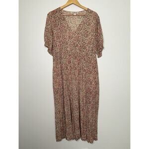 April Cornell Floral Paisley Maxi Dress Size XL Cottagecore Feminine Coastal